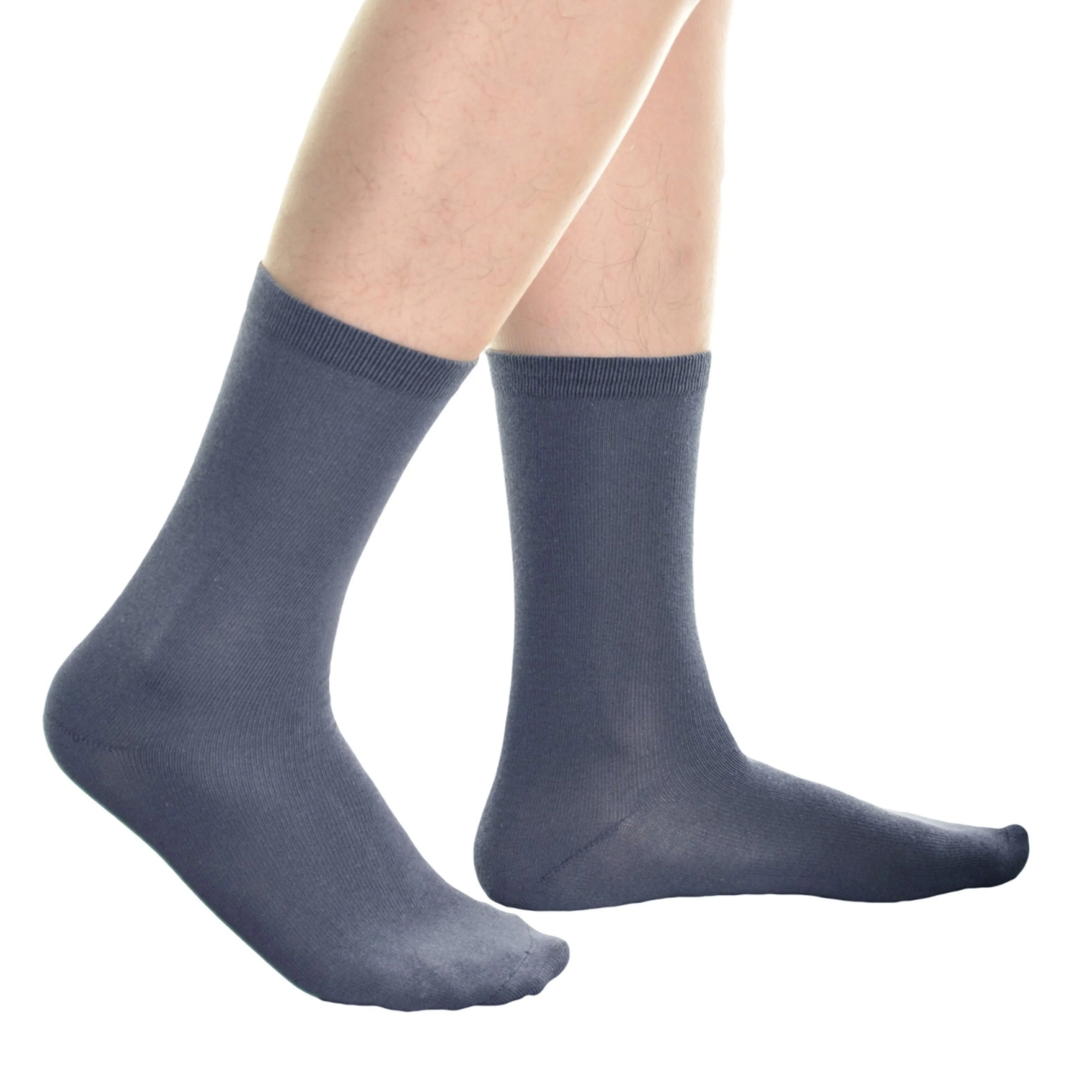 3 Pair Men Thin Cotton Assorted Color Dress Socks Casual Fashion Mid Calf 10-13