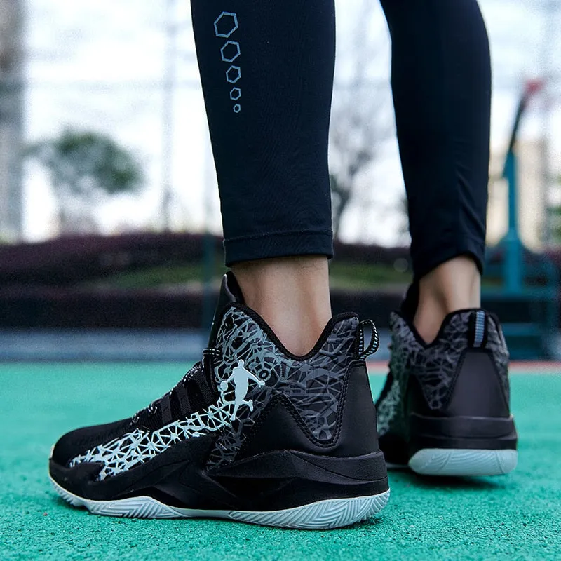 Autumn Winter High Top Men Basketball Unisex Mesh Sneakers Women Sports Shoes Kids Gym Training Athletic Ankle Boots