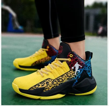 Autumn Winter High Top Men Basketball Unisex Mesh Sneakers Women Sports Shoes Kids Gym Training Athletic Ankle Boots
