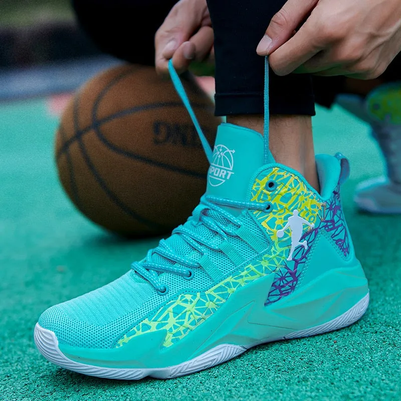 Autumn Winter High Top Men Basketball Unisex Mesh Sneakers Women Sports Shoes Kids Gym Training Athletic Ankle Boots