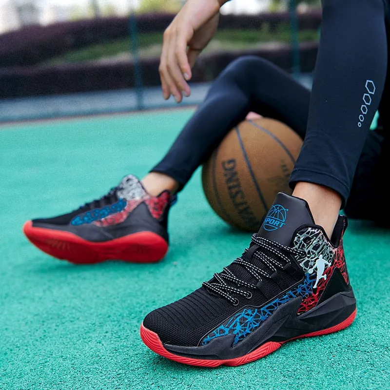 Autumn Winter High Top Men Basketball Unisex Mesh Sneakers Women Sports Shoes Kids Gym Training Athletic Ankle Boots