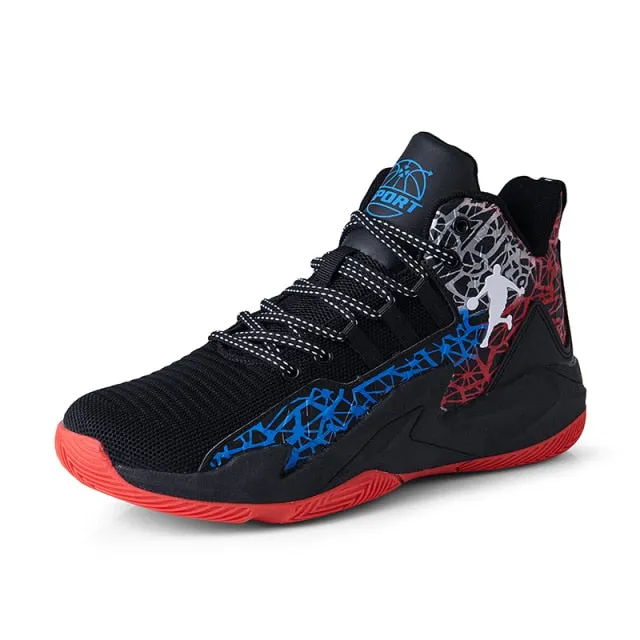 Autumn Winter High Top Men Basketball Unisex Mesh Sneakers Women Sports Shoes Kids Gym Training Athletic Ankle Boots