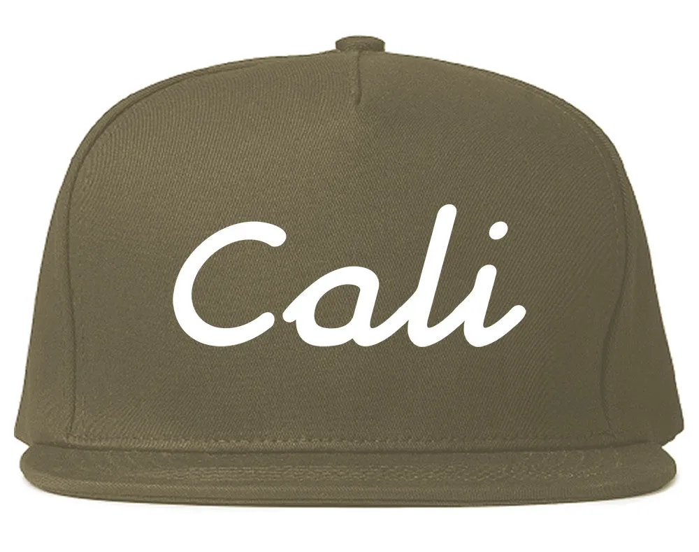 Cali California Script Snapback Hat