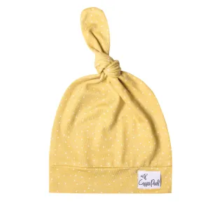 Copper Pearl Top Knot Hat Marigold