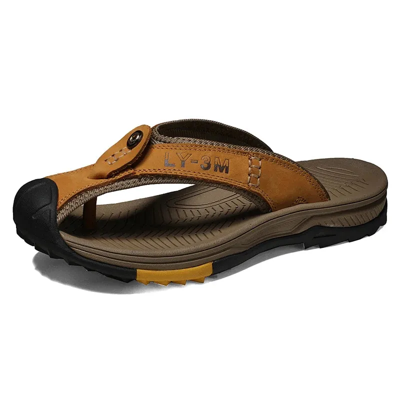 Genuine Cow Leather  Men Sandals