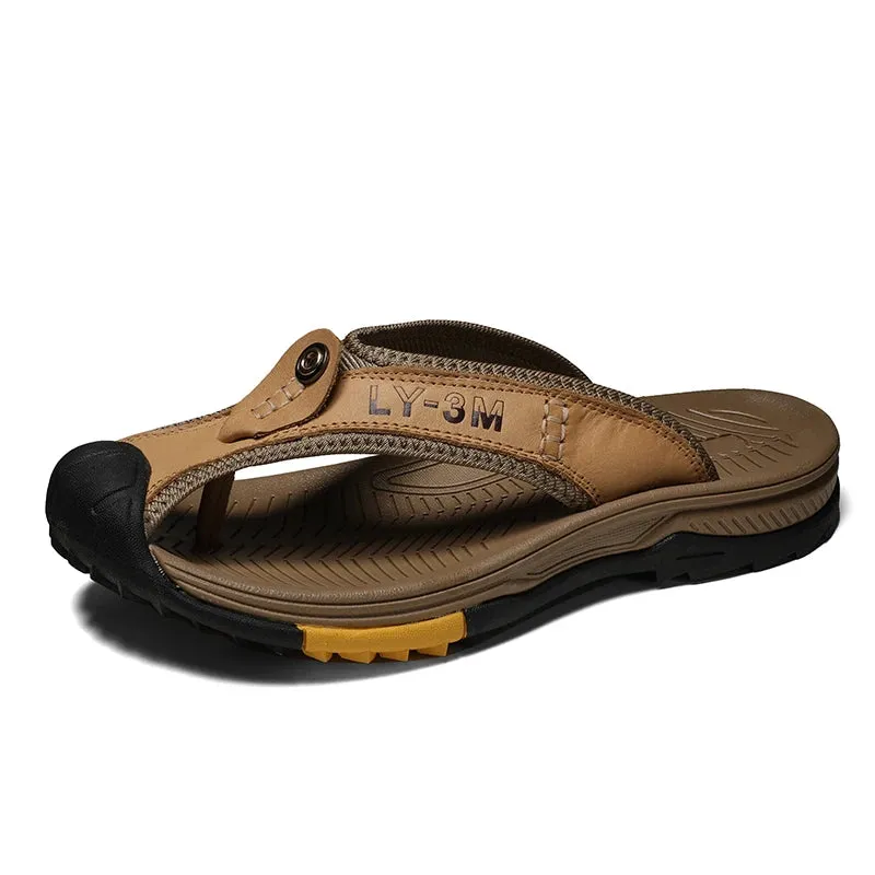 Genuine Cow Leather  Men Sandals