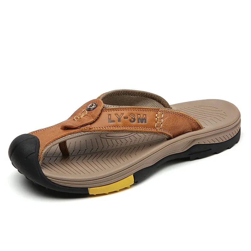 Genuine Cow Leather  Men Sandals