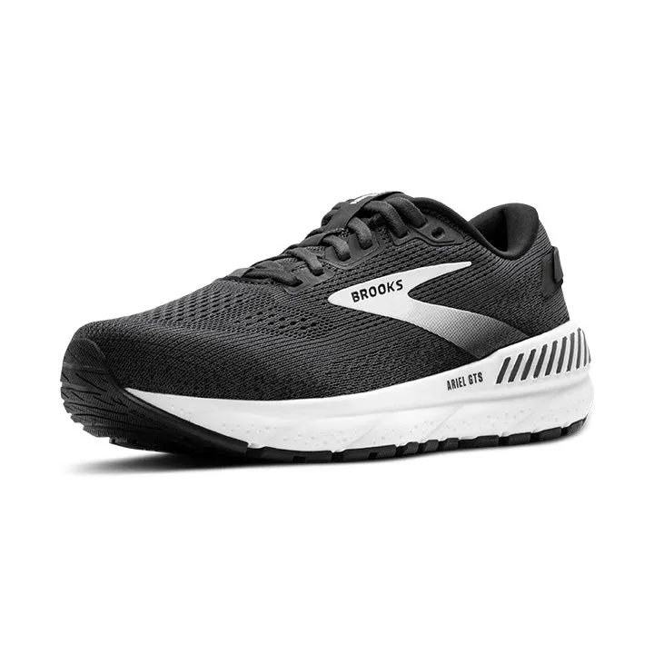 WOMEN'S BROOKS ARIEL GTS 24 WIDE 1204141D016 COLOR: EBONY/BLACK/WHITE
