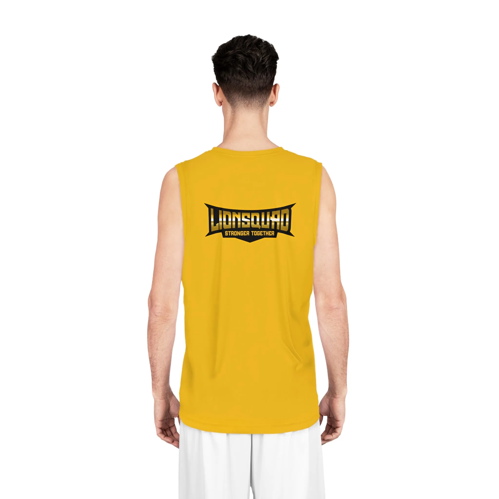 Yellow "Sun Gold Lion" Basketball Jersey (AOP)