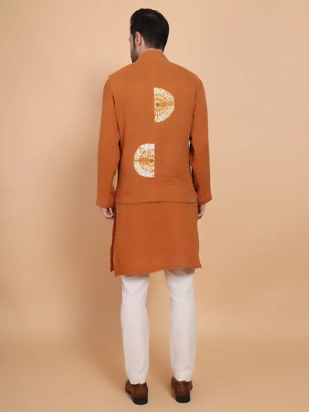 Yellow Tie & Dye Kurta Set