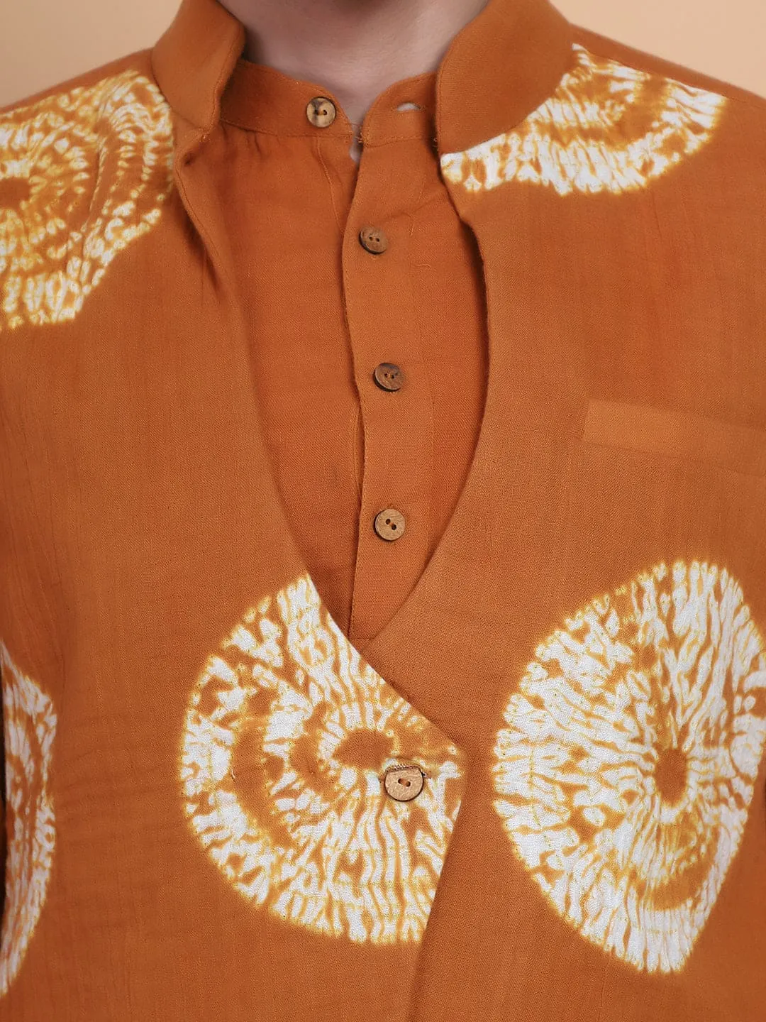Yellow Tie & Dye Kurta Set